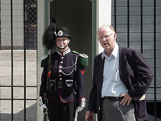 Dad and a palace guard